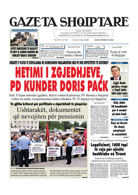Gazeta Shqiptare 2010-11-06