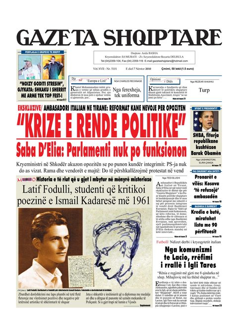 Gazeta Shqiptare 2010-11-07