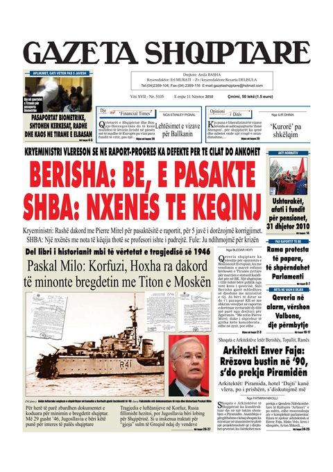 Gazeta Shqiptare 2010-11-11