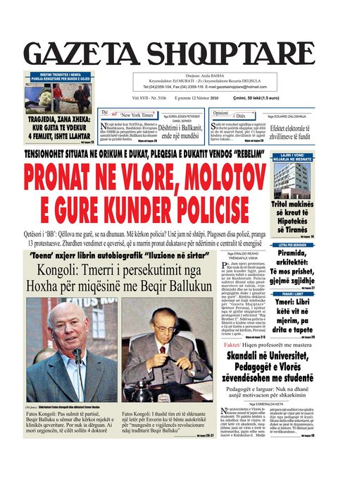 Gazeta Shqiptare 2010-11-12