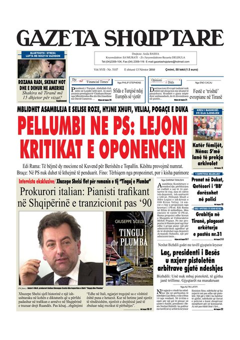 Gazeta Shqiptare 2010-11-13