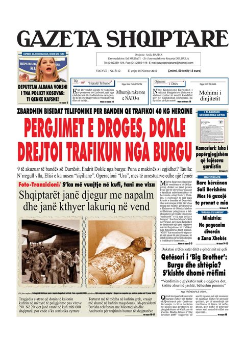 Gazeta Shqiptare 2010-11-18