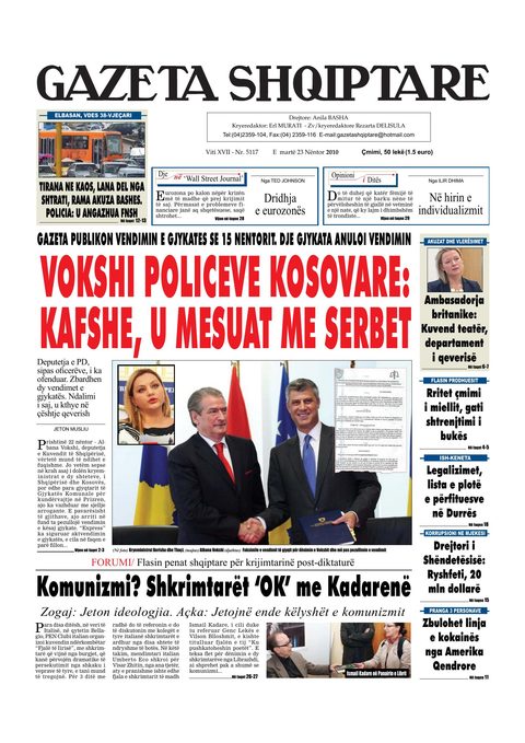 Gazeta Shqiptare 2010-11-23