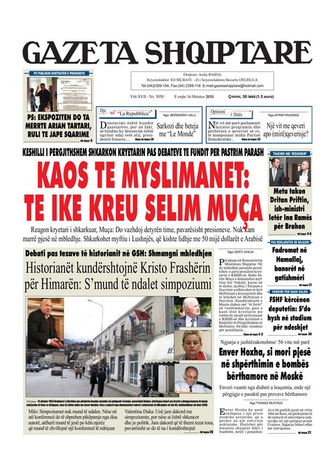 Gazeta Shqiptare 2010-09-16