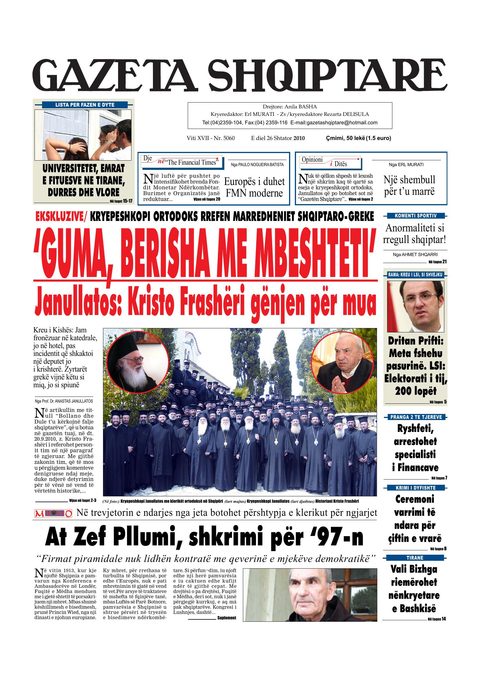 Gazeta Shqiptare 2010-09-26