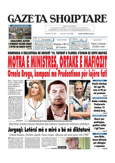 Gazeta Shqiptare 2010-10-01