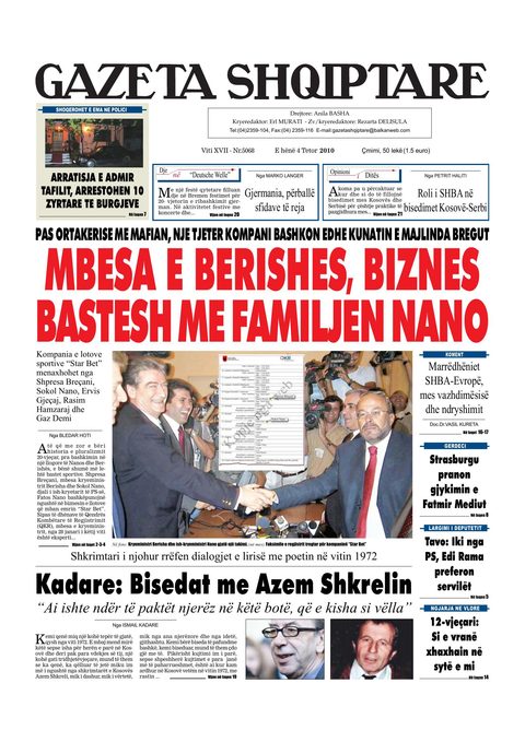 Gazeta Shqiptare 2010-10-04