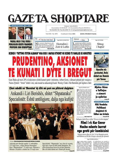 Gazeta Shqiptare 2010-10-06