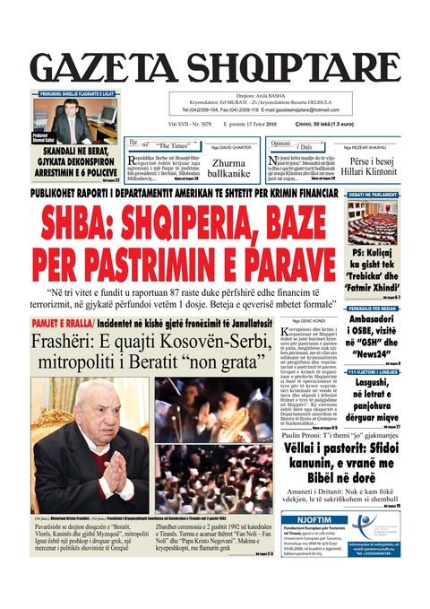 Gazeta Shqiptare 2010-10-15