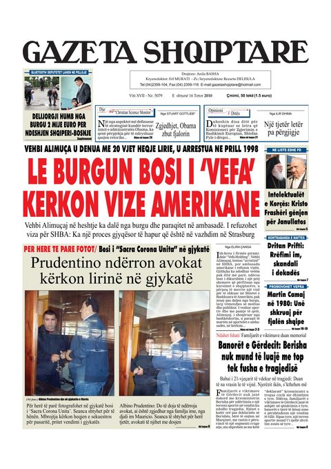 Gazeta Shqiptare 2010-10-16