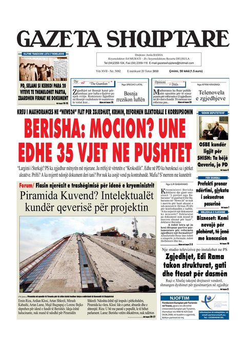 Gazeta Shqiptare 2010-10-20