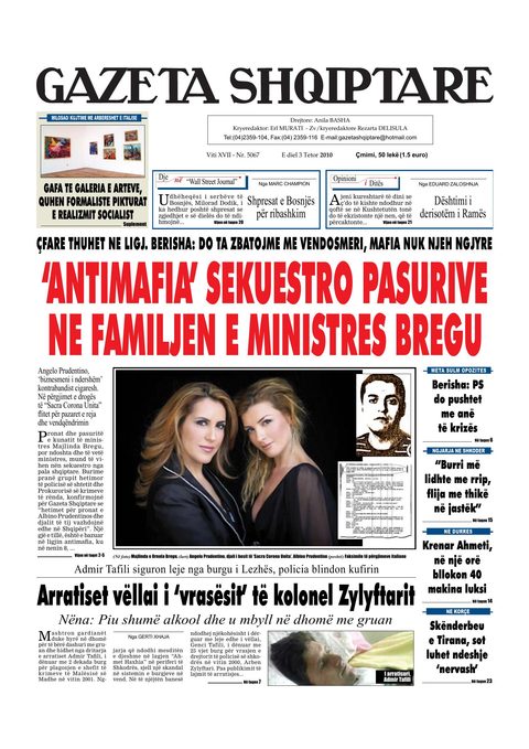 Gazeta Shqiptare 2010-10-03