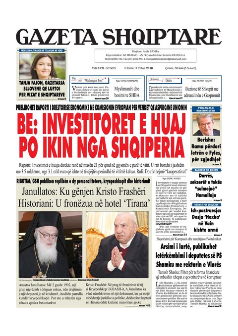 Gazeta Shqiptare 2010-10-11