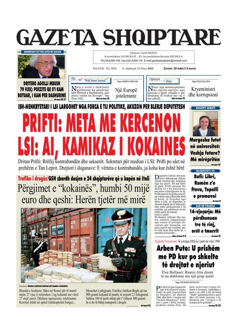 Gazeta Shqiptare 2010-10-13