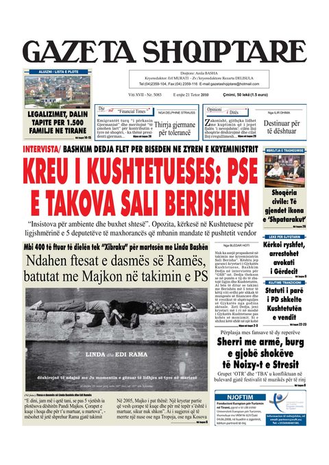 Gazeta Shqiptare 2010-10-21