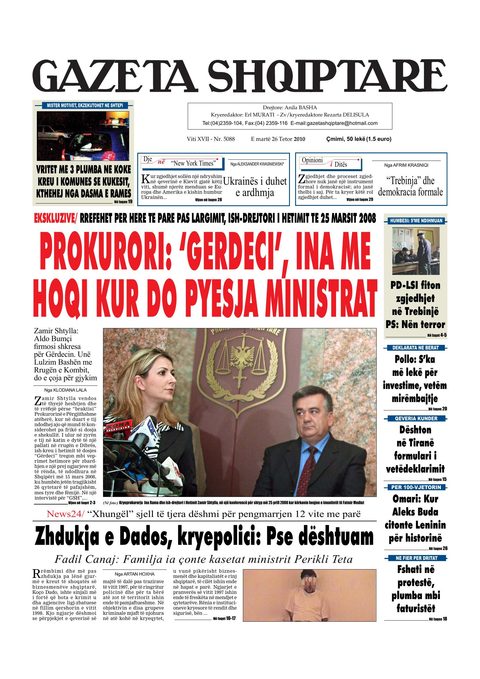 Gazeta Shqiptare 2010-10-26