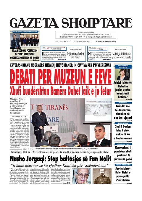 Gazeta Shqiptare 2011-01-08
