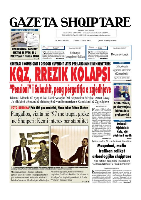 Gazeta Shqiptare 2011-01-17