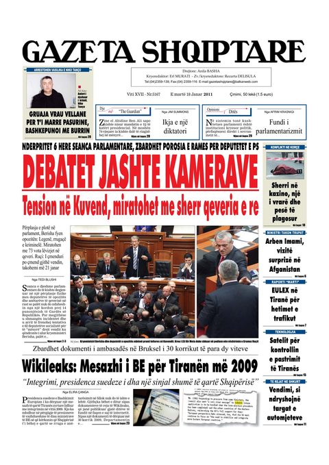 Gazeta Shqiptare 2011-01-18