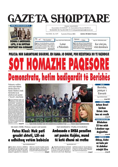Gazeta Shqiptare 2011-01-28