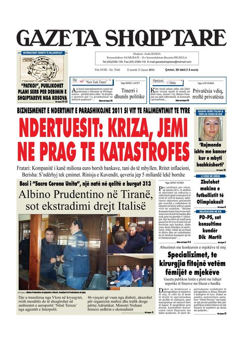 Gazeta Shqiptare 2011-01-11