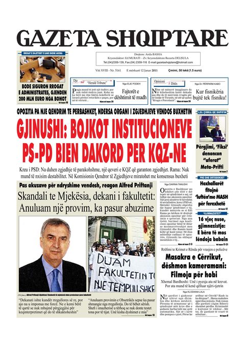 Gazeta Shqiptare 2011-01-12