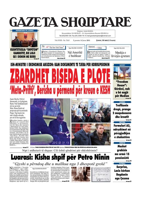Gazeta Shqiptare 2011-01-14