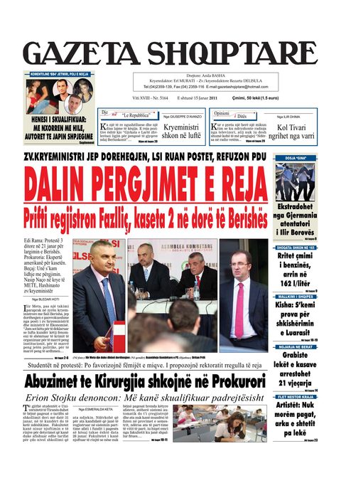 Gazeta Shqiptare 2011-01-15