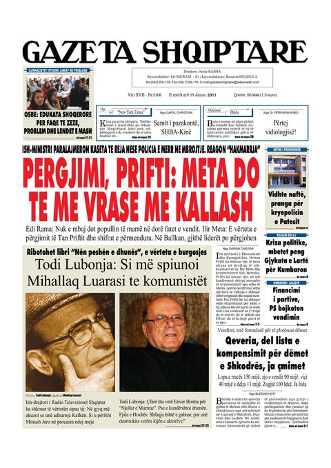 Gazeta Shqiptare 2011-01-19