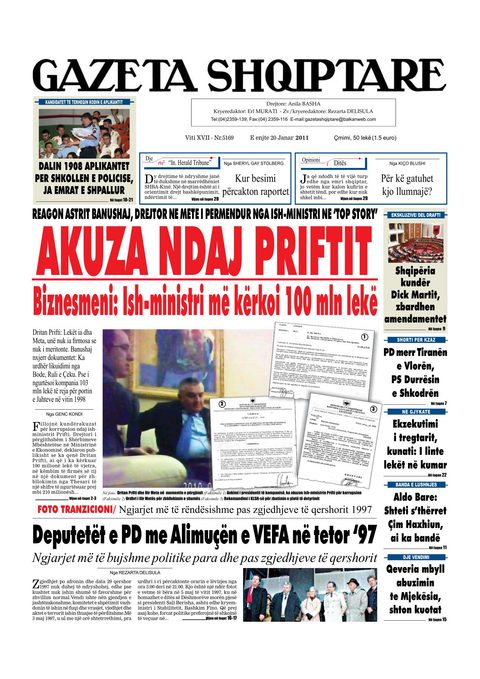 Gazeta Shqiptare 2011-01-20