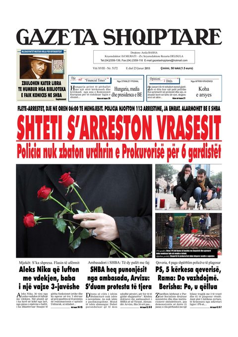 Gazeta Shqiptare 2011-01-23
