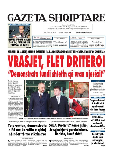 Gazeta Shqiptare 2011-01-27