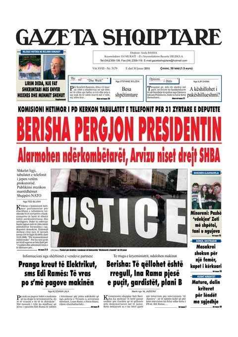Gazeta Shqiptare 2011-01-30