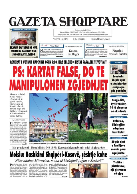 Gazeta Shqiptare 2011-05-08