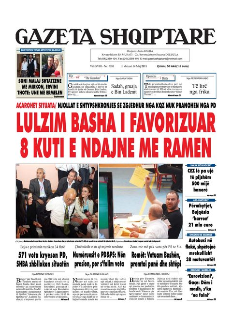 Gazeta Shqiptare 2011-05-14