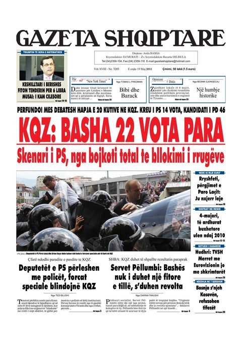 Gazeta Shqiptare 2011-05-19