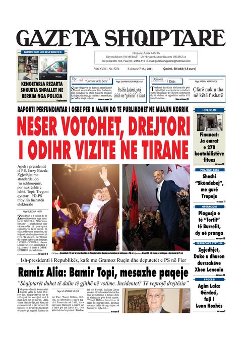 Gazeta Shqiptare 2011-05-07