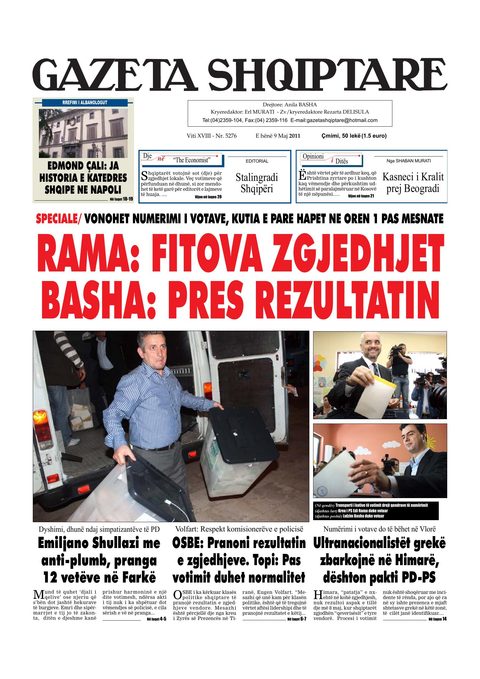 Gazeta Shqiptare 2011-05-09