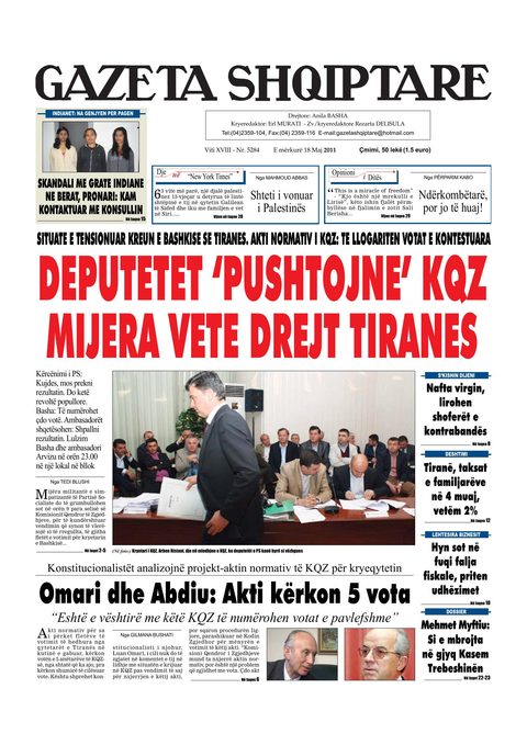 Gazeta Shqiptare 2011-05-18