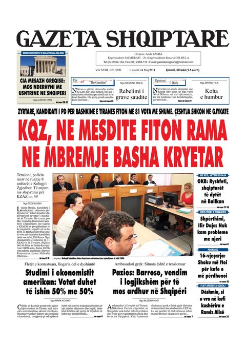 Gazeta Shqiptare 2011-05-24
