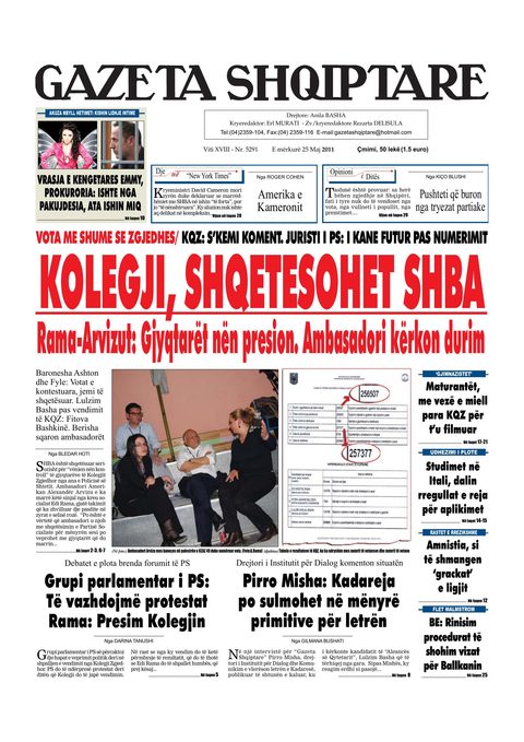Gazeta Shqiptare 2011-05-25