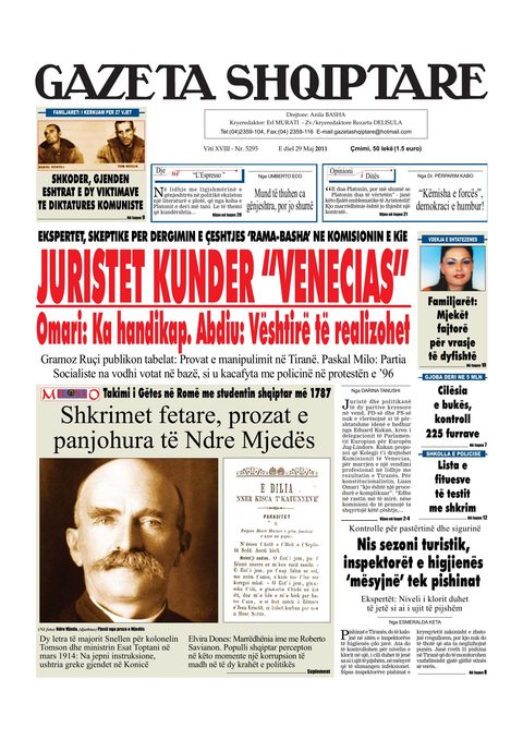 Gazeta Shqiptare 2011-05-29