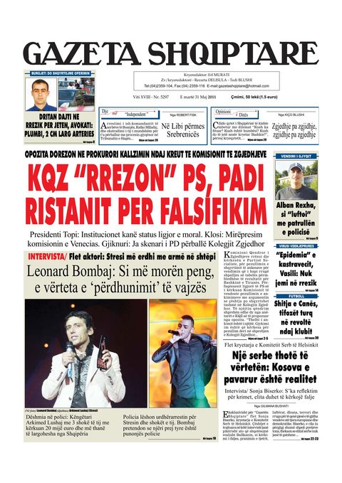 Gazeta Shqiptare 2011-05-31