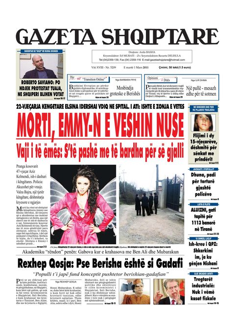 Gazeta Shqiptare 2011-03-01