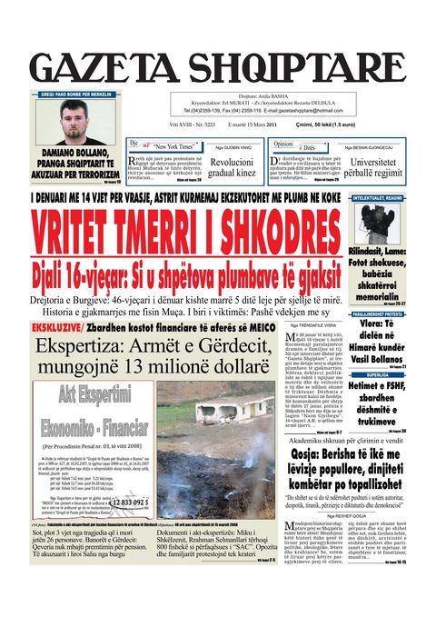 Gazeta Shqiptare 2011-03-15
