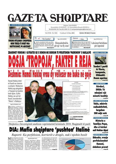 Gazeta Shqiptare 2011-03-16