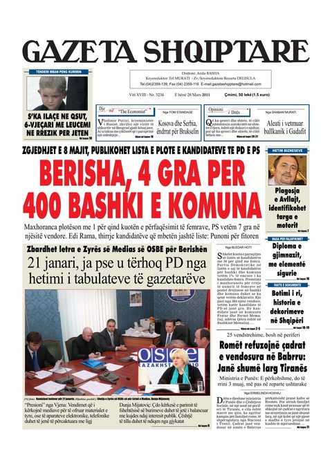 Gazeta Shqiptare 2011-03-28