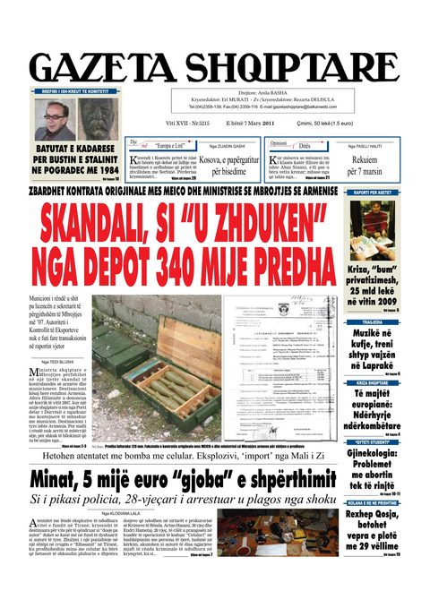 Gazeta Shqiptare 2011-03-07