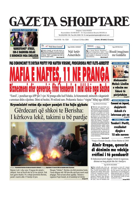 Gazeta Shqiptare 2011-03-12