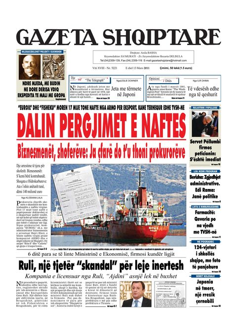 Gazeta Shqiptare 2011-03-13